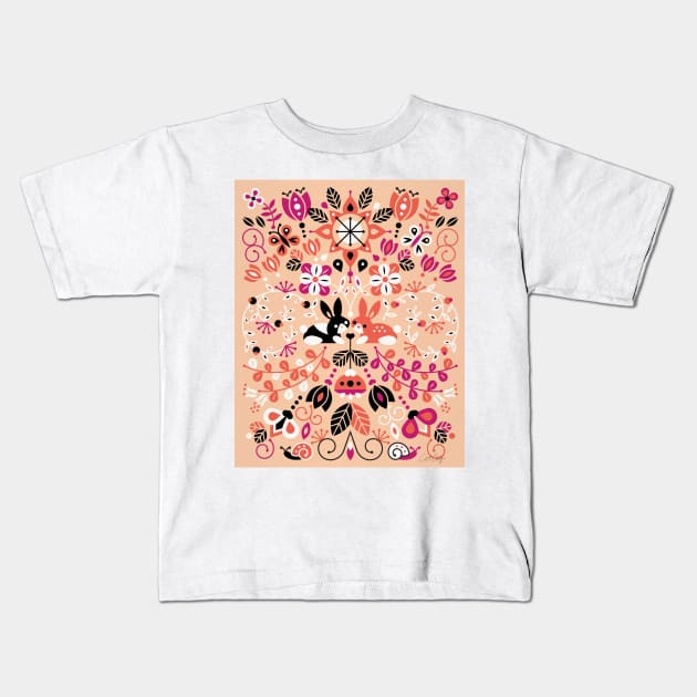 Bunnies Kids T-Shirt by CatCoq